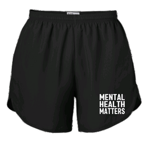 Mental Health Matters Running Shorts (black w/ reflective logo)